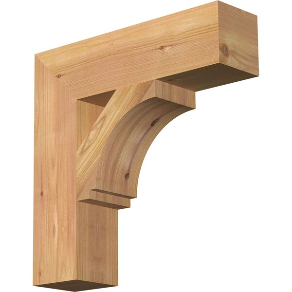 Ekena Millwork Imperial Block Smooth Bracket, Western Red Cedar, 3 1/2"W x 14"D x 14"H BKT04X14X14IMP05SWR - main